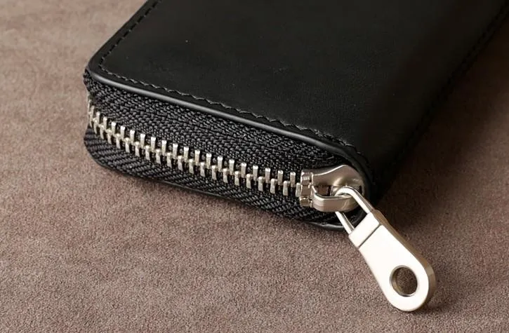 Handamde Leather Mens Cool Key Wallet Card Wallet Key Holder Car Key Case for Men