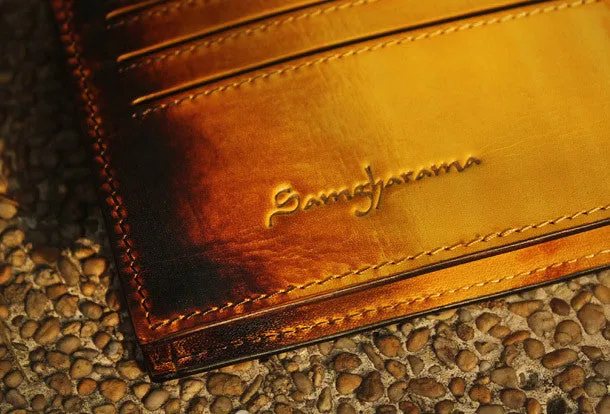 Handcraft vintage distress floral leather hand dyed long wallet for women girl lady