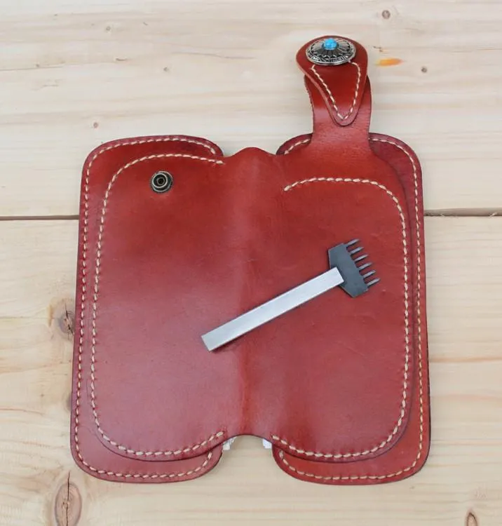 Handmade Biker Leather Chain Wallet Cool Bifold Long biker Wallet for Men