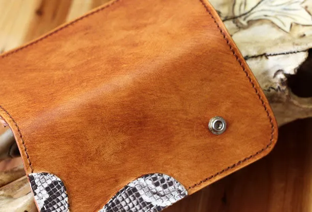 Handmade biker wallet leather vintage brown biker wallet chian Long wallet clutch purse for men