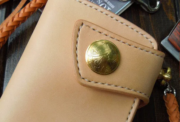 Handmade biker wallet trucker wallets Small chain wallet leather leather billfold wallet for men