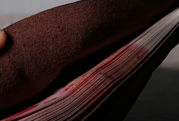 Handmade Genuine Leather Mens Cool Slim Leather billfold Wallet Men Small Wallets Bifold for Men