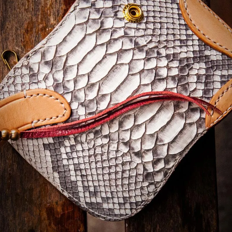 Handmade Leather Biker Mens Cool Car Key Wallet Coin Wallet Pouch Car KeyChain for Men