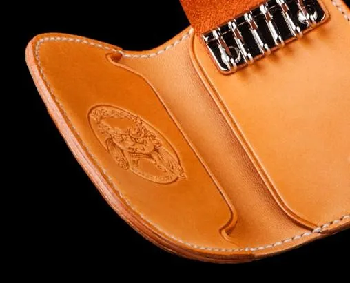 Handmade Leather Biker Mens Cool Car Key Wallet Coin Wallet Pouch Car KeyChain for Men