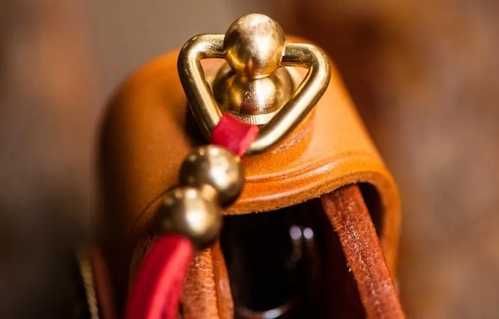 Handmade Leather Biker Mens Cool Car Key Wallets Coin Wallet Pouch Car KeyChain for Men