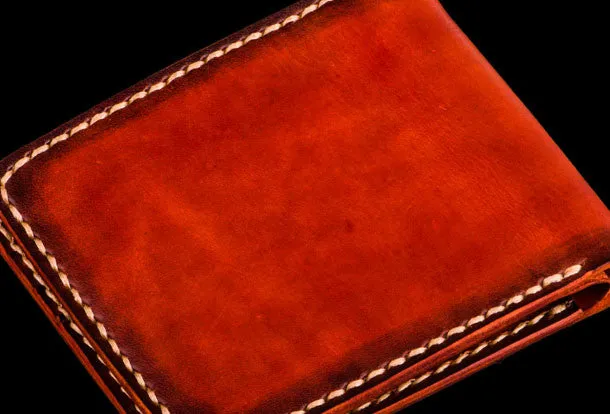 Handmade leather billfold lion wallet clutch zip long wallet brown leather men