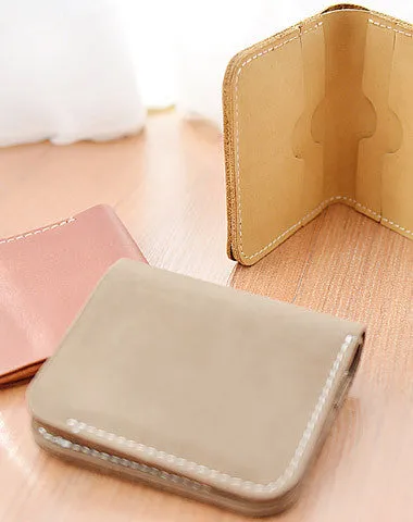 Handmade Leather billfold Minimalist wallet purse women small wallet vintage