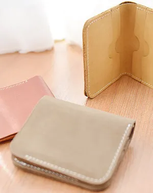 Handmade Leather billfold Minimalist wallet purse women small wallet vintage