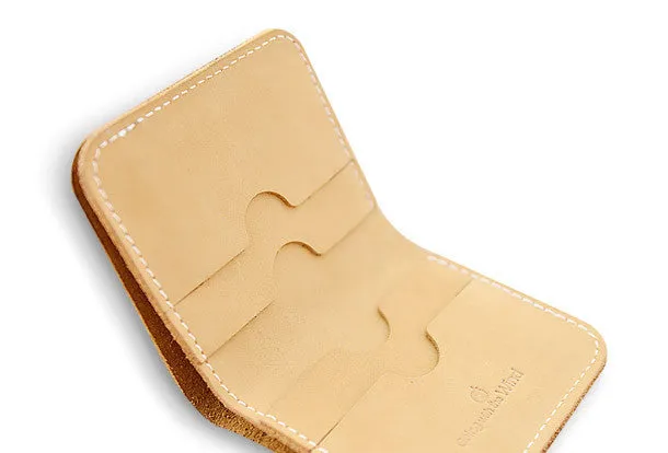 Handmade Leather billfold Minimalist wallet purse women small wallet vintage