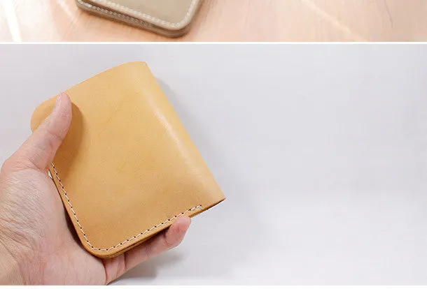 Handmade Leather billfold Minimalist wallet purse women small wallet vintage