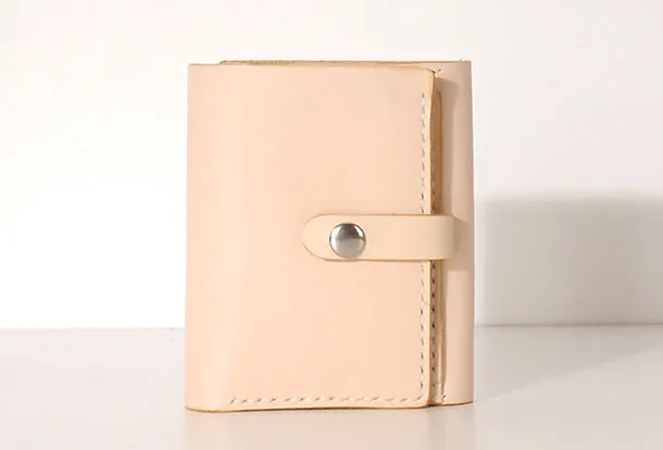 Handmade Leather billfold trifold wallet wallet purse cute small women wallet