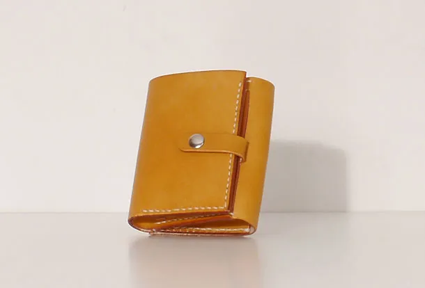 Handmade Leather billfold trifold wallet wallet purse cute small women wallet