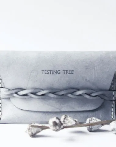 Handmade leather braided personalized custom billfold coin change wallet card wallet for women