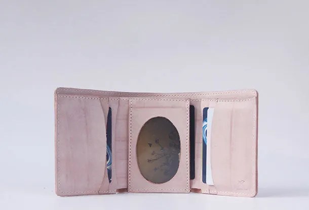Handmade leather braided personalized custom clutch purse billfold triple wallet purse clutch women