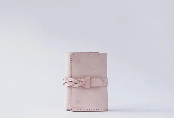 Handmade leather braided personalized custom clutch purse billfold triple wallet purse clutch women