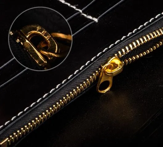 Handmade Leather Carp Tooled Long Mens Chain Biker Wallets Cool Leather Wallet With Chain Wallets for Men