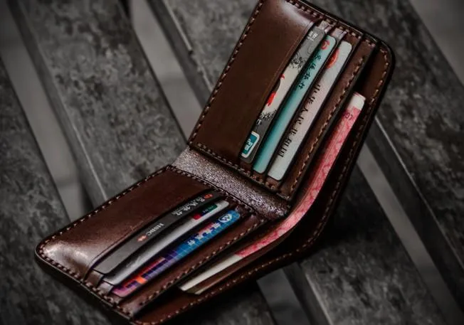 Handmade Leather Indian Chief Tooled Mens billfold Wallet Cool Leather Wallet Slim Wallet for Men