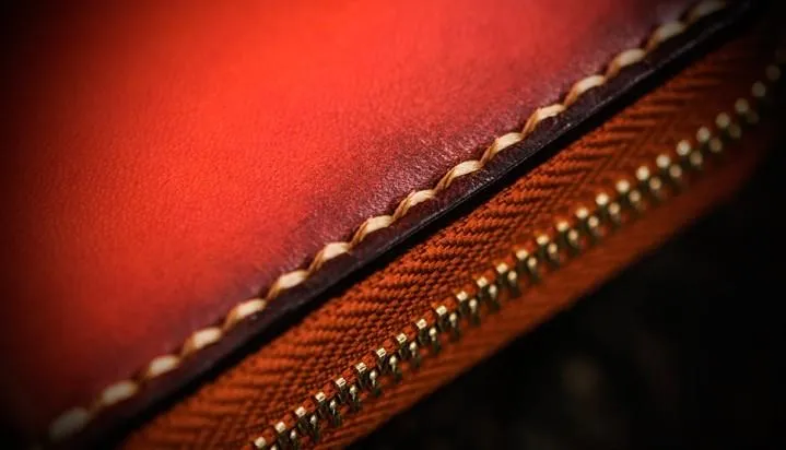 Handmade Leather Mah??k??la Mens Chain Biker Wallet Cool Leather Wallet Long Clutch Wallets for Men