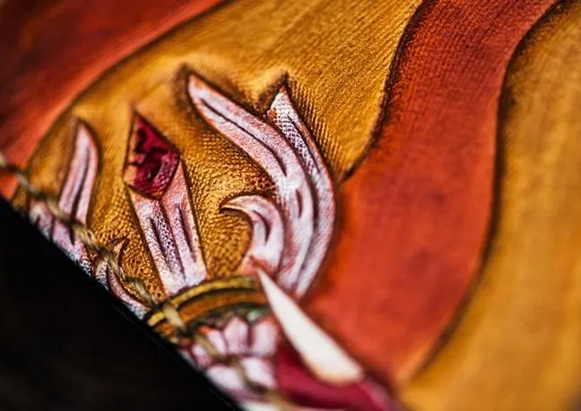 Handmade Leather Mahkla Tooled Mens Small Wallet Cool Leather Wallet billfold Wallet for Men