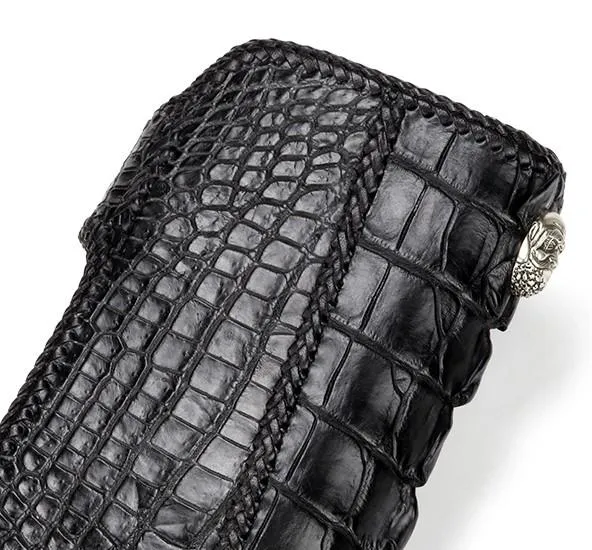 Handmade Leather Mens Chain Biker Wallet Cool Leather Wallet Long Phone Wallets for Men
