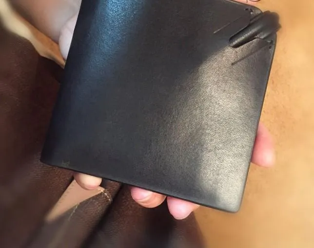 Handmade Leather Mens Cool billfold Leather Wallet Men Slim Wallet Bifold for Men