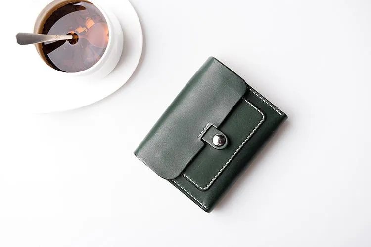 Handmade Leather Mens Cool billfold Wallet Card Holder Small Card Wallets for Men Women
