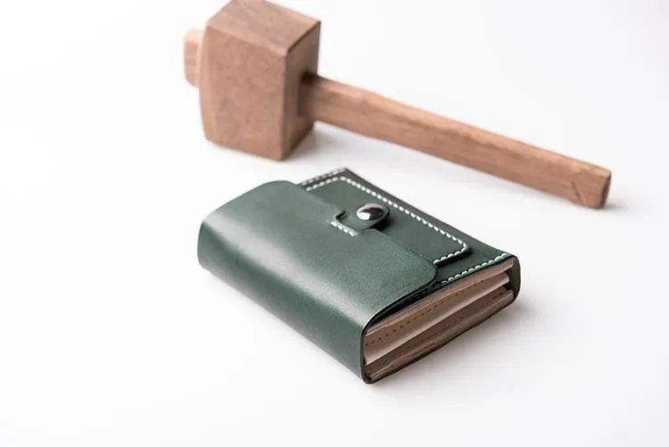 Handmade Leather Mens Cool billfold Wallet Card Holder Small Card Wallets for Men Women