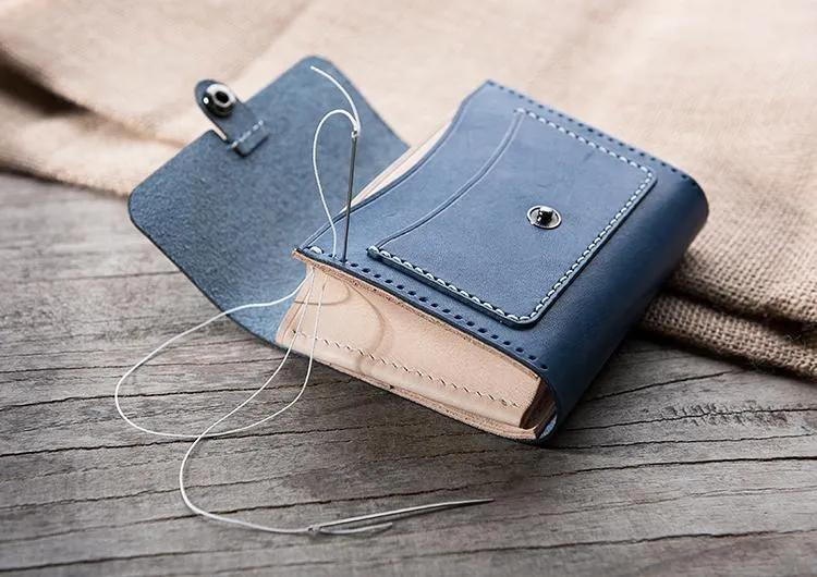 Handmade Leather Mens Cool billfold Wallet Card Holder Small Card Wallets for Men Women