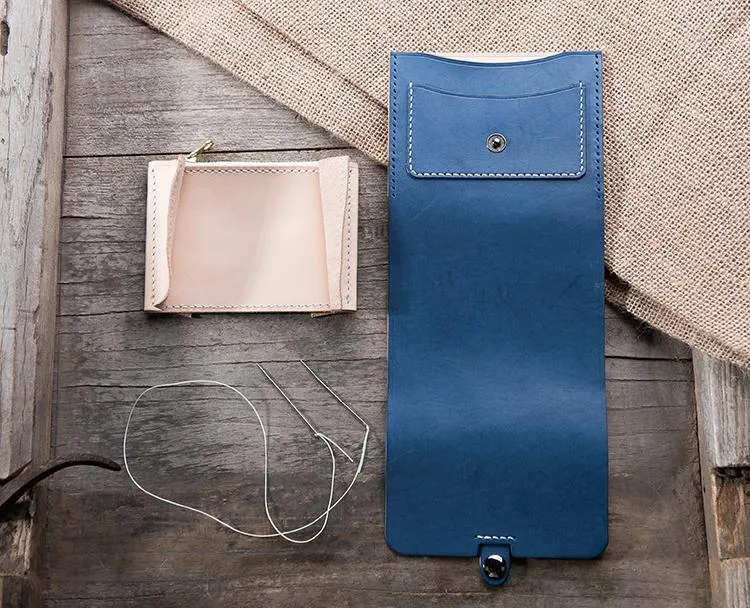 Handmade Leather Mens Cool billfold Wallet Card Holder Small Card Wallets for Men Women