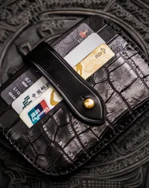 Handmade Leather Mens Cool billfold Wallets Card Holder Small Card Slim Wallets for Men