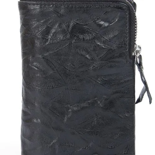 Handmade Leather Mens Cool Long Leather Wallet Zipper Wristlet Clutch Wallet
