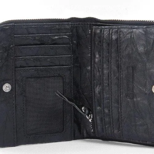 Handmade Leather Mens Cool Long Leather Wallet Zipper Wristlet Clutch Wallet