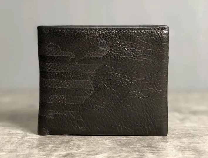 Handmade Leather Mens Cool Slim billfold Leather Wallet Men Small Wallets Bifold for Men