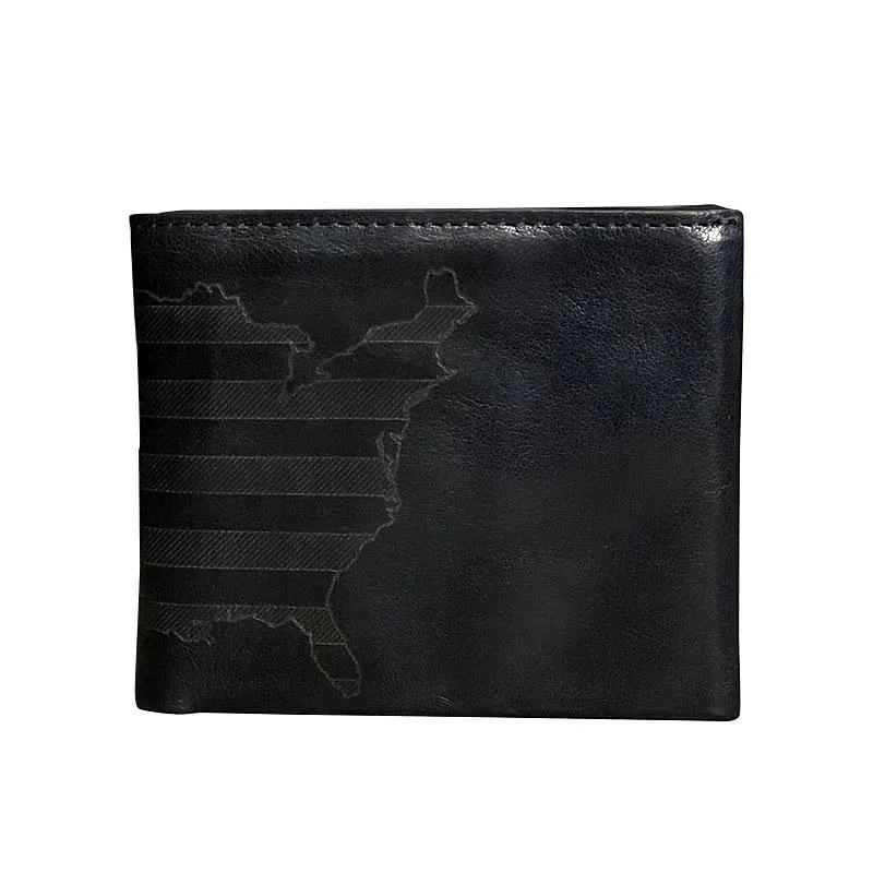 Handmade Leather Mens Cool Slim billfold Leather Wallet Men Small Wallets Bifold for Men