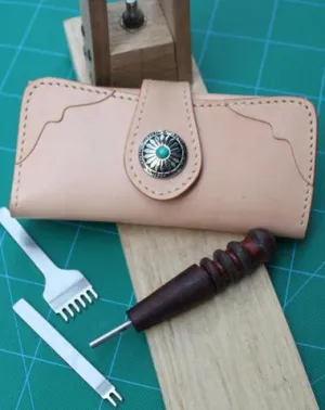 Handmade Leather Mens Long Wallet Cool Handmade Long Wallet for Men