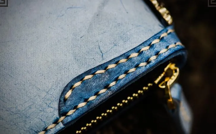 Handmade Leather Mens Tibetan Chain Biker Wallet Cool Leather Wallet Long Clutch Wallets for Men