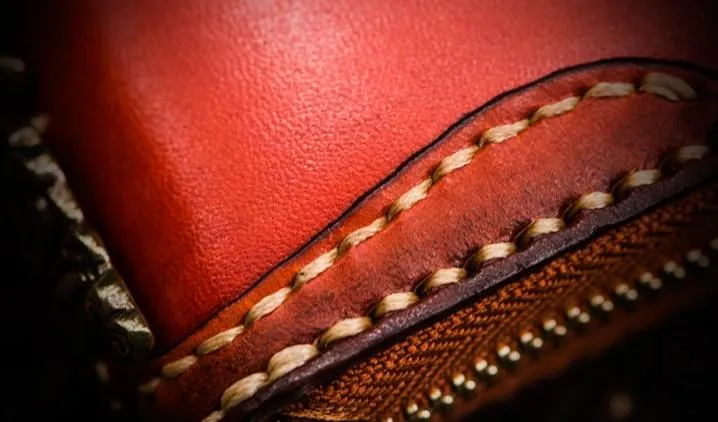 Handmade Leather Mens Tibetan Chain Biker Wallet Cool Leather Wallets Long Clutch Wallets for Men