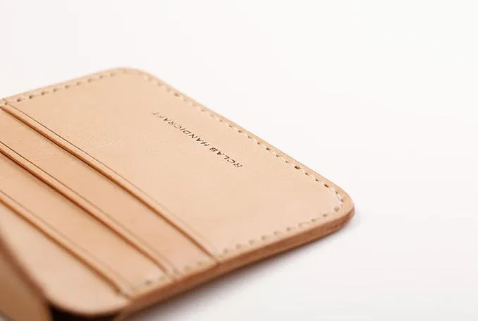 Handmade Leather Minimalist Black Red Womens Mens Bifold Small Wallet billfold Wallets for Men
