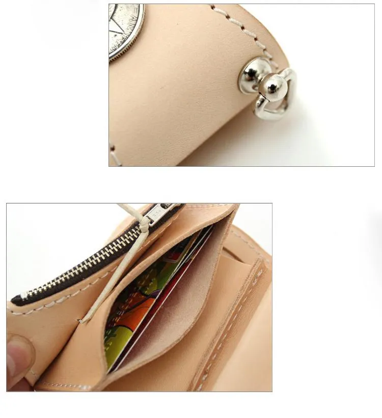 Handmade Leather Small Biker Chain Wallet Mens Cool billfold Chain Wallet