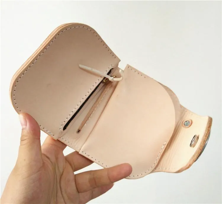 Handmade Leather Small Biker Chain Wallets Cool billfold Biker Wallets with Chain