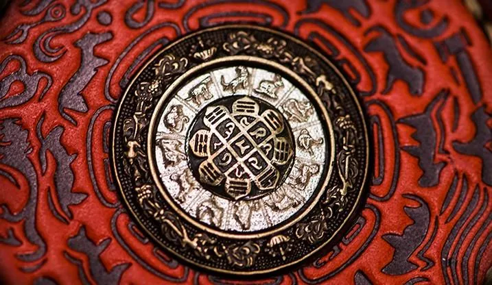 Handmade Leather Small Tibetan Tooled Mens billfold Wallet Cool Chain Wallet Biker Wallet for Men