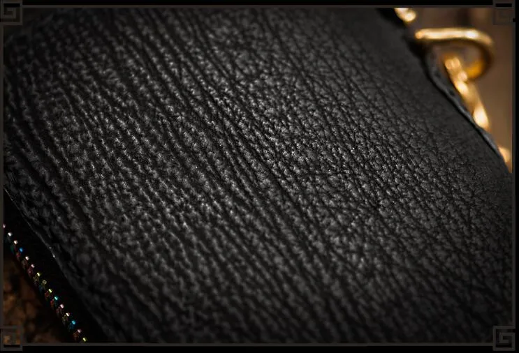 Handmade Leather Small Tooled Mens Cool billfold Wallet Chain Wallets Biker Wallet for Men
