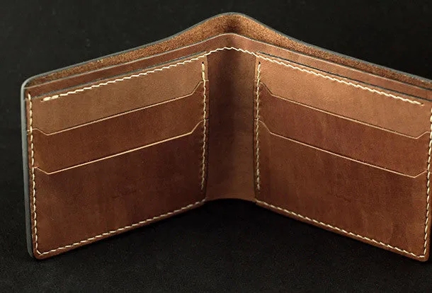 Handmade leather Small wallet custom WOW lich king Arthas carved leather billfold wallets for men