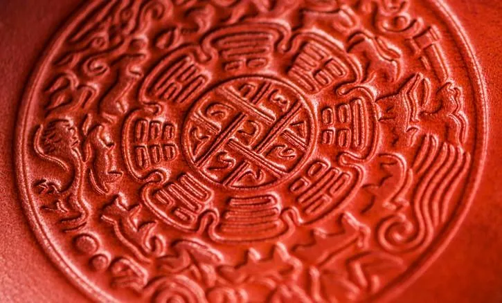 Handmade Leather Tibetan Mens Small Wallet Cool Leather Wallet billfold Wallet for Men