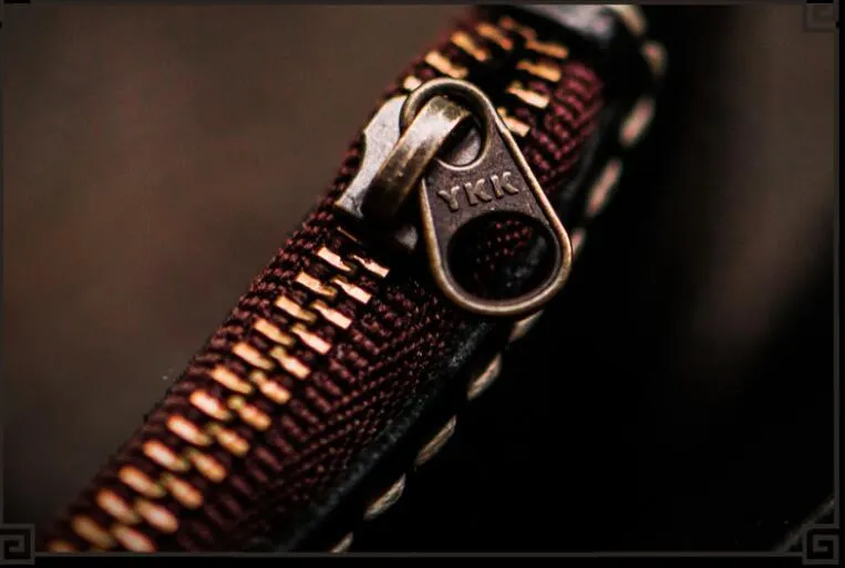 Handmade Leather Tooled Carp Mens Biker Chain Wallet Cool Leather Wallet Long Chain Wallets for Men