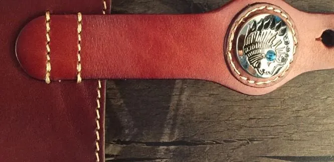 Handmade Leather Tooled Skull Mens Chain Biker Wallet Cool Leather Wallet Long Wallet for Men