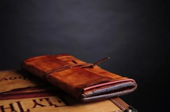Handmade Leather Vintage Mens Long Wallet Cool Long Wallet for Men