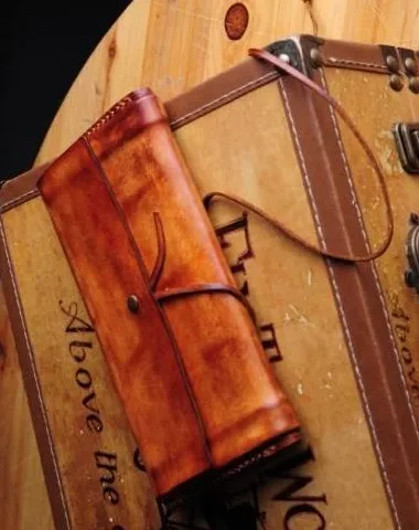 Handmade Leather Vintage Mens Long Wallet Cool Long Wallet for Men