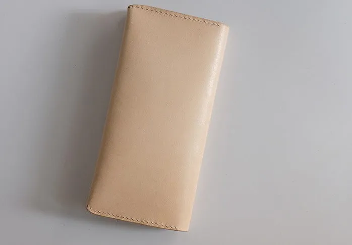 Handmade LEATHER Womens Long Wallets Leather Bifold Long Wallet FOR Women