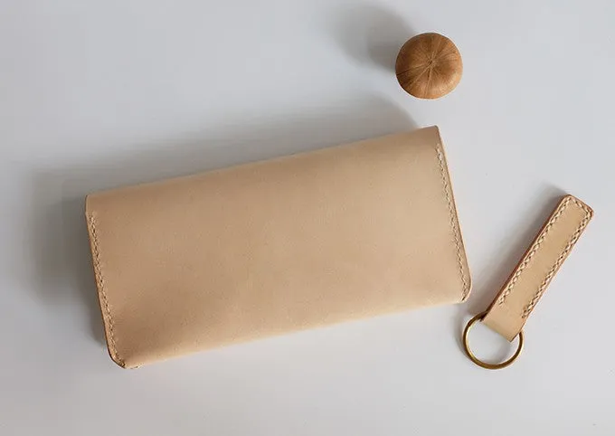 Handmade LEATHER Womens Long Wallets Leather Bifold Long Wallet FOR Women